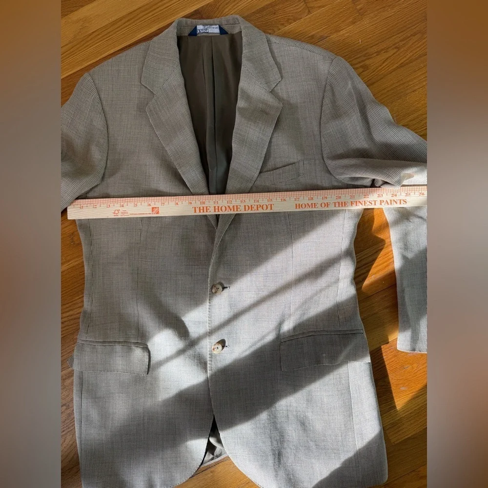 Polo Ralph Lauren Men’s Sport Coat Made in Italy 44 Long Tan Beige EUC